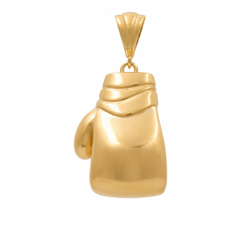 10K Yellow Gold Boxing Glove Pendant - Miral Jewelry