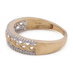 10K Yellow Gold Bridal Men Ring with Diamonds - Miral Jewelry