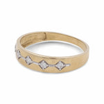 10K Yellow Gold Bridal Men Ring with Diamonds - Miral Jewelry