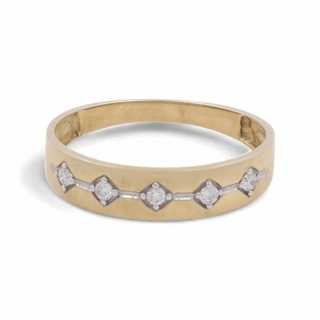 10K Yellow Gold Men's Diamond Wedding Band 2 g