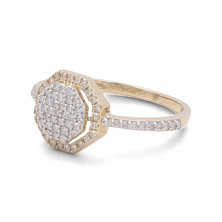 10K Yellow Gold Bridal Woman Ring with Diamonds - Miral Jewelry