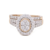 10K Yellow Gold Bridal Woman Ring with Diamonds - Miral Jewelry