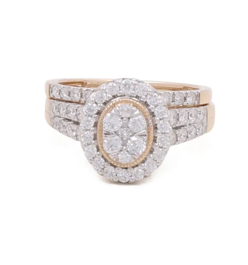 10K Yellow Gold Bridal Woman Ring with Diamonds - Miral Jewelry