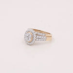 10K Yellow Gold Bridal Woman Ring with Diamonds - Miral Jewelry