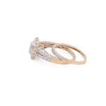 10K Yellow Gold Bridal Woman Ring with Diamonds - Miral Jewelry