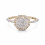 10K Yellow Gold Bridal Woman Ring with Diamonds - Miral Jewelry