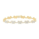 10K Yellow Gold Butterflies Diamond Women's Bracelet with 2.00Tw Round Diamonds - Miral Jewelry