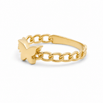 10K Yellow Gold Butterfly Fashion Women's Ring - Miral Jewelry