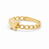 10K Yellow Gold Butterfly Fashion Women's Ring - Miral Jewelry