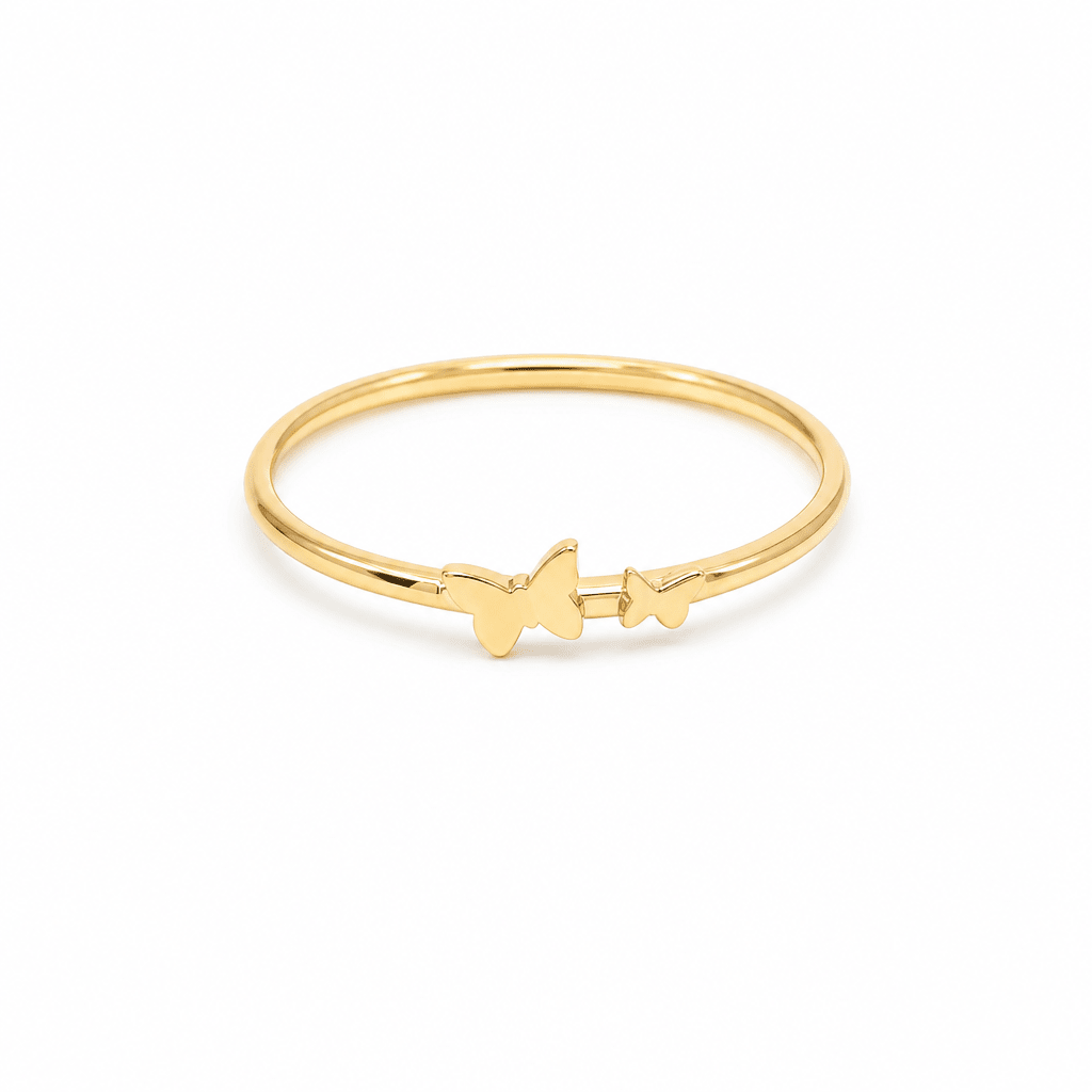 10K Yellow Gold Butterfly Fashion Women's Ring - Miral Jewelry