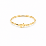 10K Yellow Gold Butterfly Fashion Women's Ring - Miral Jewelry