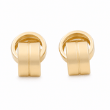 10K Yellow Gold Button Earrings - Miral Jewelry