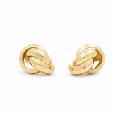 10K Yellow Gold Button Earrings - Miral Jewelry