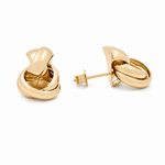 10K Yellow Gold Button Earrings - Miral Jewelry