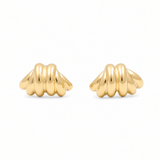 10K Yellow Gold Button Earrings - Miral Jewelry