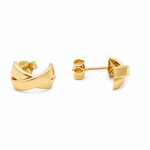10K Yellow Gold Button Earrings - Miral Jewelry