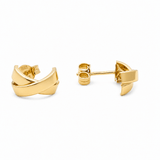 10K Yellow Gold Button Earrings - Miral Jewelry