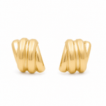 10K Yellow Gold Button Earrings - Miral Jewelry