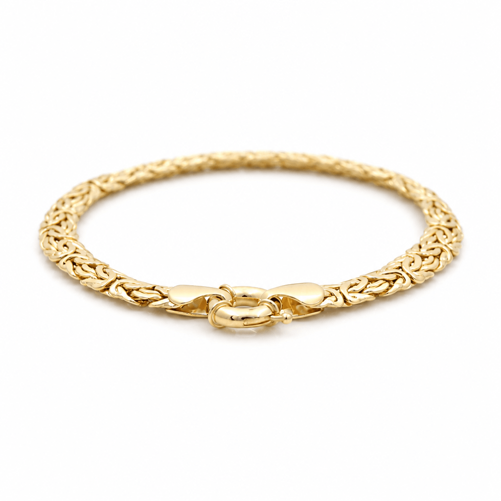 10K Yellow Gold Byzantine Bracelet Women's - Miral Jewelry