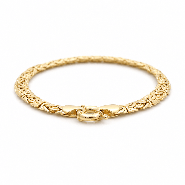 10K Yellow Gold Byzantine Bracelet Women's - Miral Jewelry