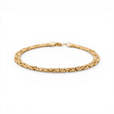 10K Yellow Gold Byzantine Bracelet Women's - Miral Jewelry