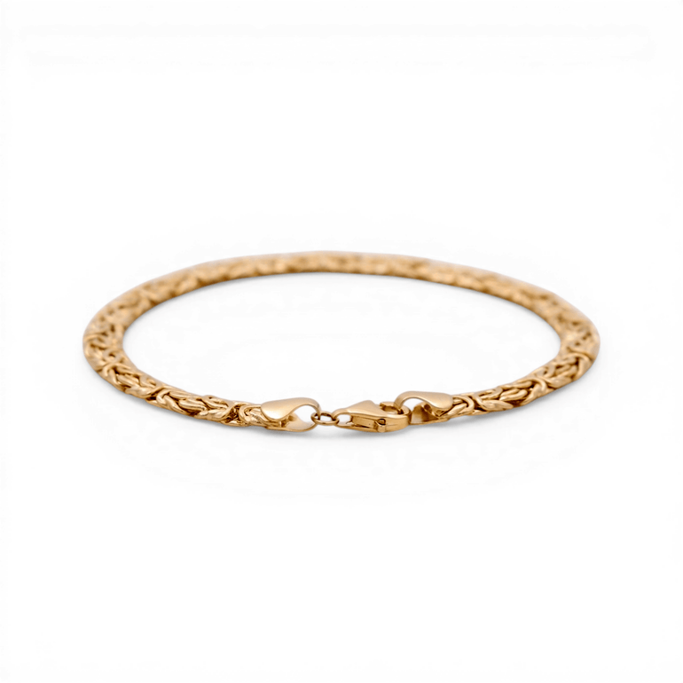 10K Yellow Gold Byzantine Bracelet Women's - Miral Jewelry