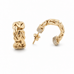 10K Yellow Gold Byzantine Earrings - Miral Jewelry
