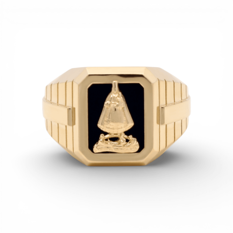10k Yellow Gold Caridad del Cobre Fashion Men's Ring – Miral Jewelry 10k Yellow Gold Caridad del Cobre Fashion Men's Ring – Miral Jewelry