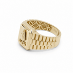 10k Yellow Gold Caridad Del Cobre Fashion Ring Men's - Miral Jewelry