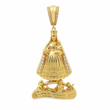 10K Yellow Gold Caridad del Cobre Men's Pendant - Miral Jewelry