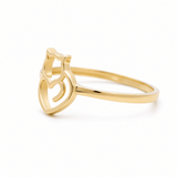 10K Yellow Gold Cat Fashion Women's Ring - Miral Jewelry