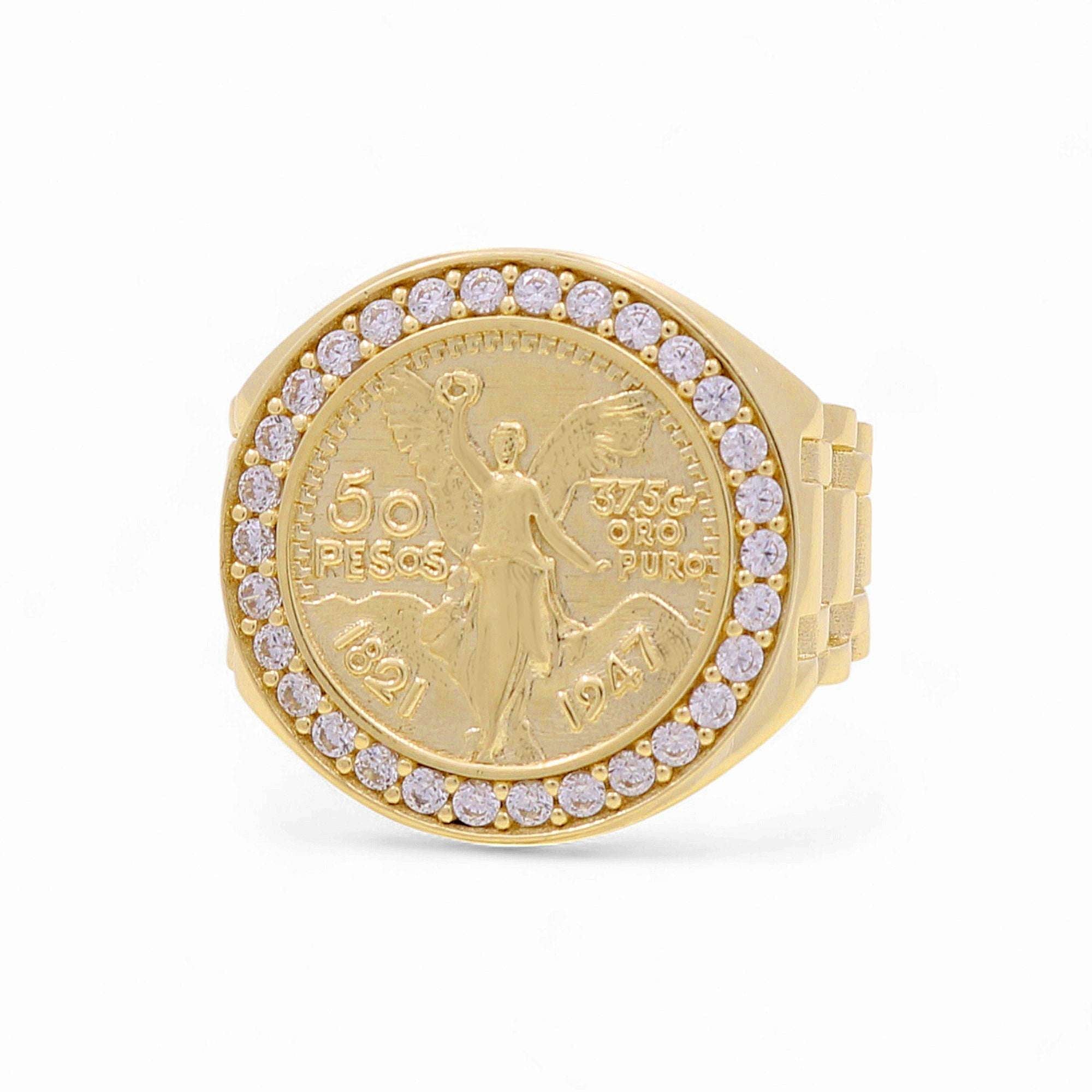 10k Yellow Gold Centenario Fashion Ring - Miral Jewelry