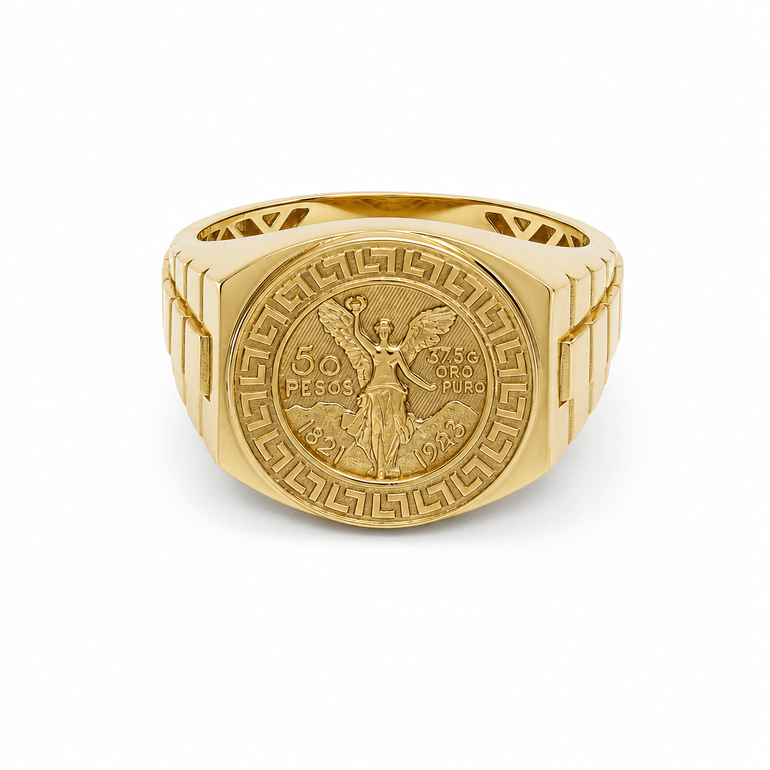 10k Yellow Gold Centenary Fashion Ring Men's - Miral Jewelry