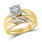 10k Yellow Gold Classic 3 Pieces Set with 0.50Tw Round Diamonds - Miral Jewelry