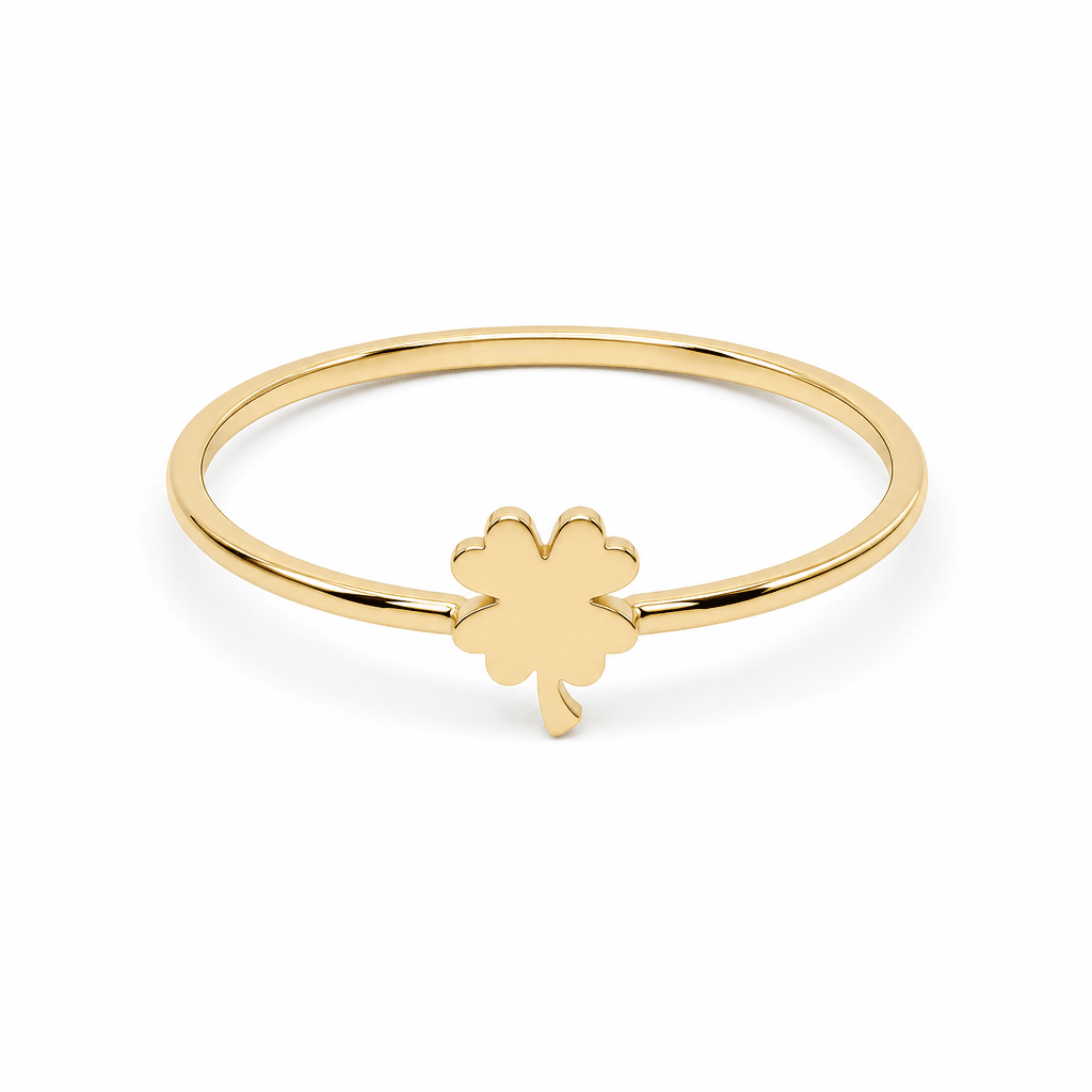 10K Yellow Gold Clover Fashion Women's Ring - Miral Jewelry