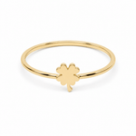 10K Yellow Gold Clover Fashion Women's Ring - Miral Jewelry
