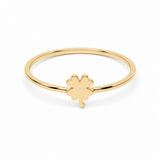 10K Yellow Gold Clover Fashion Women's Ring - Miral Jewelry