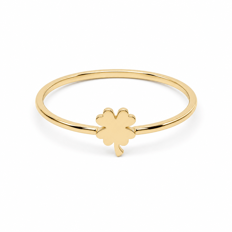 10K Yellow Gold Clover Fashion Women's Ring - Miral Jewelry