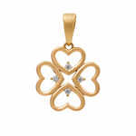 10K Yellow Gold Clover Pendant - Miral Jewelry