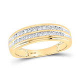 10k Yellow Gold Contemporary Trio 3 Pieces Set with 1.20tw Round Diamonds - Miral Jewelry