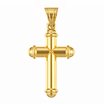 10K Yellow Gold Cross Pendant - Miral Jewelry