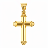 10K Yellow Gold Cross Pendant - Miral Jewelry