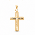 10K Yellow Gold Cross Pendant - Miral Jewelry