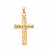 10K Yellow Gold Cross Pendant - Miral Jewelry