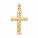 10K Yellow Gold Cross Pendant - Miral Jewelry