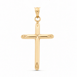 10K Yellow Gold Cross Pendant - Miral Jewelry