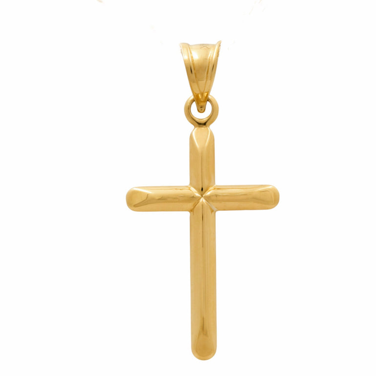 10K Yellow Gold Cross Pendant - Miral Jewelry