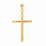10K Yellow Gold Cross Pendant - Miral Jewelry