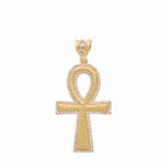 10K Yellow Gold Cross Pendant - Miral Jewelry