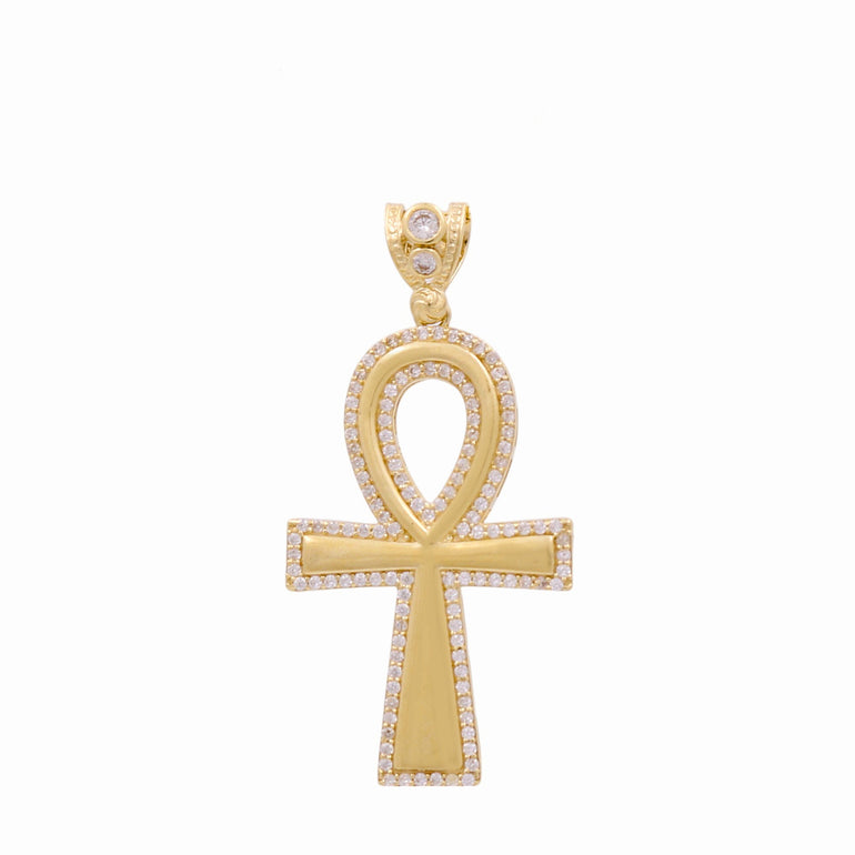 10K Yellow Gold Cross Pendant - Miral Jewelry
